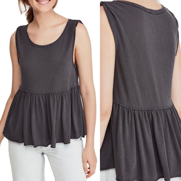 NWT Anytime Washed Black Tank Top - Picture 3 of 11